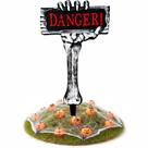 Cemitério de Halloween Lapide Tumulo Decorativo de Plástico com Estaca pra Gramado Quintal e Jardim