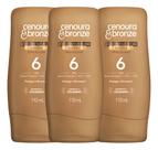 Cenoura e Bronze Bronzeador Fps6 Loção kit c/3 110ml Uva+Uvb