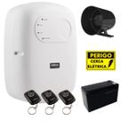 Central de Cerca Elétrica Choque Intelbras Elc5003 3 Controles Bateria e Sirene