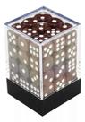 Central Dice 36 d6 de 12mm: Opaco Marrom e Branco