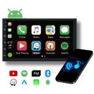 Central Multimídia 2 Din Android 12 Tela IPS 7 Pol. HT-6023CA MP5 Bluetooth Espelhamento Android Auto e Carplay Sem fio
