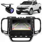 Central Multimídia 2 Din Mp5 Fiat Toro Câmera Moldura BP