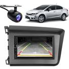 Central Multimídia 2 Din Mp5 Honda New Civic Câmera Moldura Grafite