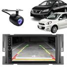 Central Multimídia 2 Din Mp5 Nissan March Câmera Moldura PT