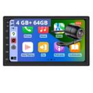 Central Multimídia 4gb Ram 64gb 7 Android Auto Bluetooth Gps Com Câmera De Ré