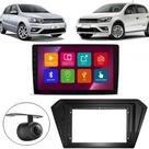Central Multimídia Android 2 Din Gol G7 Moldura 9" Câmera Ré