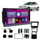 Central Multimidia Android Auto Celta G2 Moldura + Câm Preto