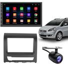 Central Multimidia Android Auto Fiat Idea Moldura + Câm Preto