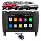 Central Multimidia Android Auto Saveiro G3 Moldura + Câm Preto