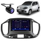 Central Multimidia Android Auto Uno Vivace Moldura + Câm Preto Fosco
