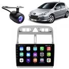 Central Multimídia Android Peugeout 307 Moldura 9" Câmera Ré Prata