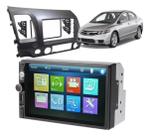Central Multimidia Bt Espelha Cam Moldura Honda Civic 2006 á 2011