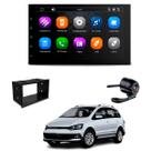 Central Multimídia CarPlay 2Din 7" Câmera de Ré Moldura 2din Space Fox 2011 2012 2013
