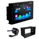 Central Multimídia CarPlay Android Auto Faaftech 7" + Câmera Ré Borboleta + Moldura Polo Fox Fiesta