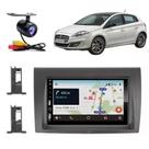 Central Multimídia Carplay Android Fiat Bravo Moldura + Câmera Preto