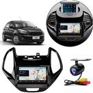 Central Multimídia Carplay Android Ford KA Moldura + Câmera BP