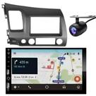 Central Multimídia Carplay Android New Civic Moldura + Câmera Cinza Central Multimídia Carplay Android New Civic Moldura + Câmera Cinza