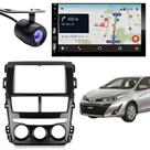 Central Multimídia Carplay Android Yaris Moldura + Câmera BP