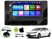 Central Multimidia Corolla 2017 a 2019 Moldura e Camera Mp5 Bluetooth Usb 7 Polegadas
