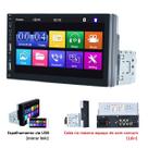 Central Multimídia MP5 1Din Com tela de 7, Bluetooth, USB, Espelha o Celular