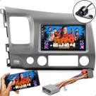Central Multimidia Mp5 2 Din 7 Polegadas Esp. Android Ios Usb Bluetooth Com Moldura compatível Honda Civic 2007 a 2011 + Câmera ré e Chicote Plug Play