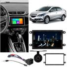 Central Multimídia MP5 7 polegadas Onix, Prisma, Spin e Cobalt Bluetooth, Android Auto, CarPlay com Moldura e Chicote Inclusos