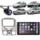 Central Multimídia Mp5 Fiat Strada G2 Câmera Moldura Tela Cinza Brilhante
