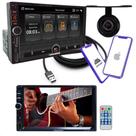 Central Multimídia MP5 Roadstar 7 Polegadas Full Touch 1DIN Espelhamento Android e IOS USB Bluetooth Câmera de ré