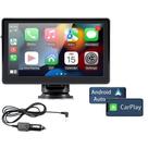 Central Multimídia Portátil Android Auto e Carplay Sem Fio Bluetooth - Não precisa de moldura