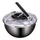 Centrífuga Seca Salada 28cm Bowl Aço Inox 3,5L Secador Folhas Verduras Resistente Prática
