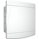 Centrinho tigre pvc embutir para 8 disjuntores din com barramento branco