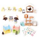 Centro de cuidados para animais de estimação Pretend Play Toy TQQFUN com 33 bonecos de hamster