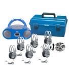 Centro de escuta Hamilton Buhl para 6 pessoas com CD/cassete/FM Boombox Bluetooth