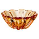 Centro de Mesa 24,5cm x 24,5cm x 11cm Âmbar Vidro Wolff