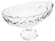 Centro de mesa 29 cm de cristal transparente com pé Angel Wolff - 35219