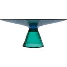 Centro de Mesa com Pé em Vidro Beretta Azul/Verde 33 x 14cm