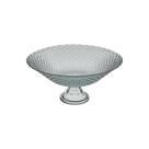 Centro De Mesa Com Pé Vidro Escamado 38cm Vitazza
