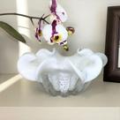 Centro de Mesa De Vidro Murano Branco Pure 21cm