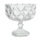 Centro de Mesa Decorativo Com Pé Cristal Deli Diamante