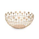 Centro de Mesa Decorativo em Metal Dourado 32cm 21246P Mart Centro de Mesa Decorativo em Metal Dourado 32cm 21246P Mart