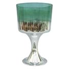 Centro de Mesa Decorativo Prata e Verde Sala de Estar 10cm