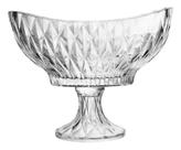 Centro De Mesa Diamond Cristal Ecológico Com Pé 28cm 220816 Lyor