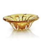 Centro De Mesa Em Cristal Murano Âmbar - São Marcos 24cm