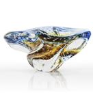 Centro De Mesa Em Cristal Murano Azul E Âmbar - São Marcos
