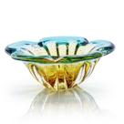 Centro De Mesa Em Cristal Murano Verde E Âmbar - São Marcos