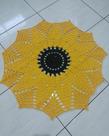 Centro De Mesa em Crochê Girassol Amarelo