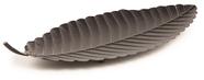 Centro De Mesa Em Metal Preto Formato Folha G 65x26cm Mart