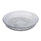 Centro de Mesa em Vidro com Borda Alta 30 cm Decoração Luxo Transparente Dynasty