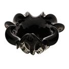 Centro de Mesa em Vidro Flat Italy Preto com Rose