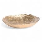 Centro de Mesa em Vidro Relevo Ouro 30cm